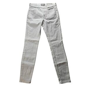 Everlane Skinny Jeans Women 29 Tall White Bone Mid Rise Stretch